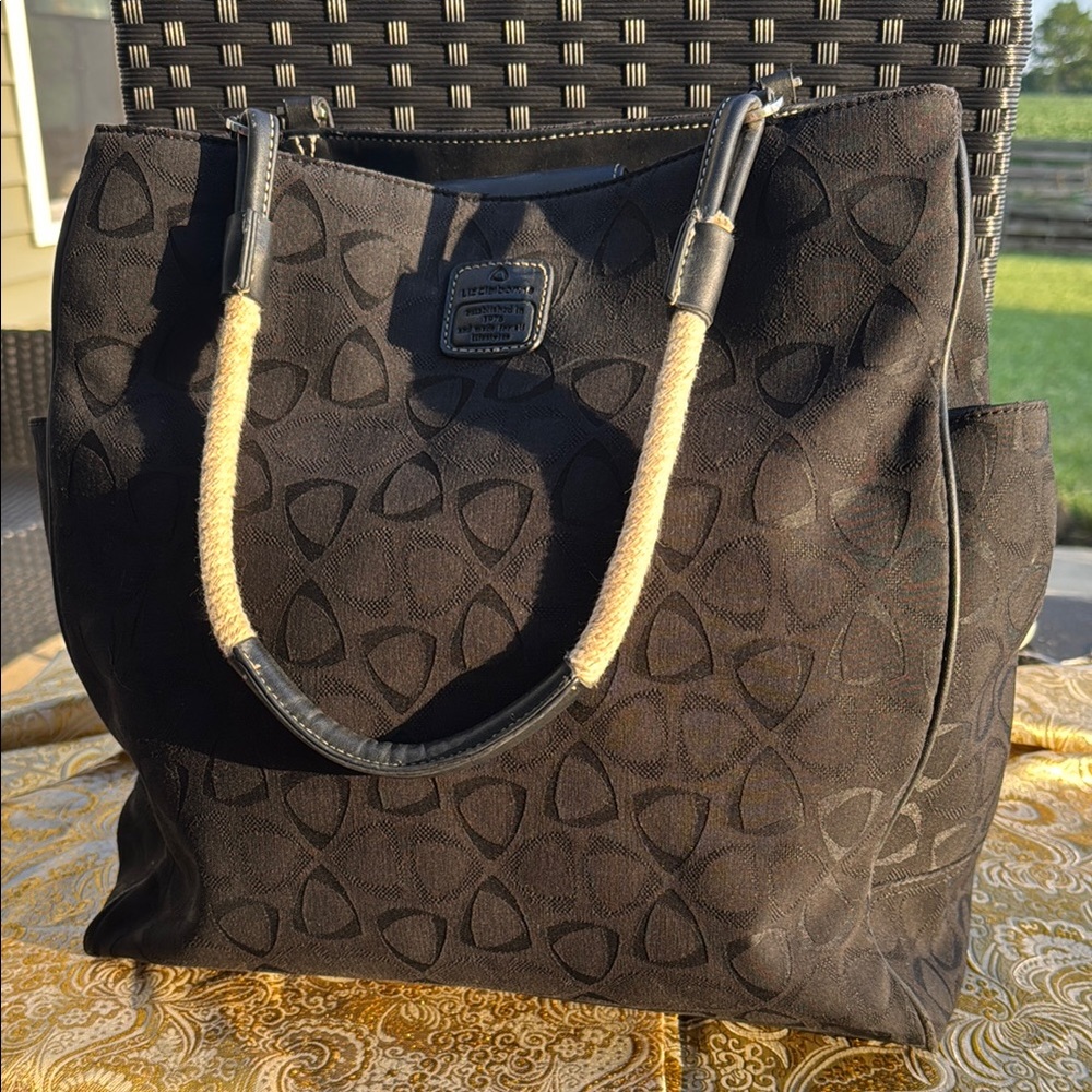 Liz Claiborne Black Tote Bag Sophisticated Design